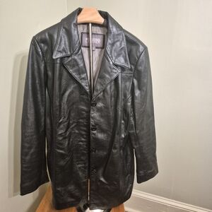 Wilsons Leather Sleek Button-Front Leather Jacket